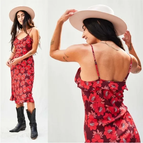 Rollas Shelley‎ Datura Slip Dress in Raspberry Size XS - Image 3