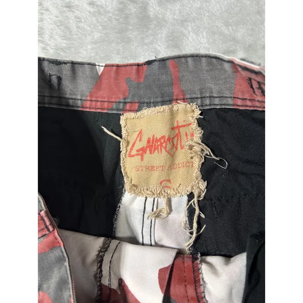 Straight Gnarcotic Patchwork Camo Cargo Pants Military Streetwear Small - Image 4