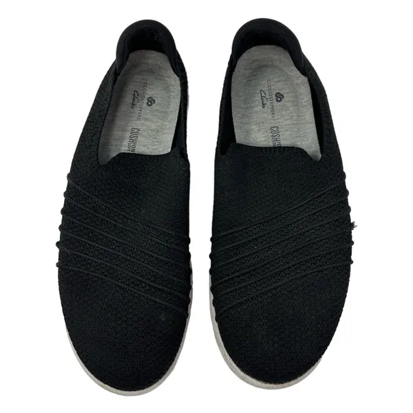 Clarks Size 7.5 Flats‎ Black Cloud Steppers Comfort Shoe Slip On Workwear Ortho - Image 2