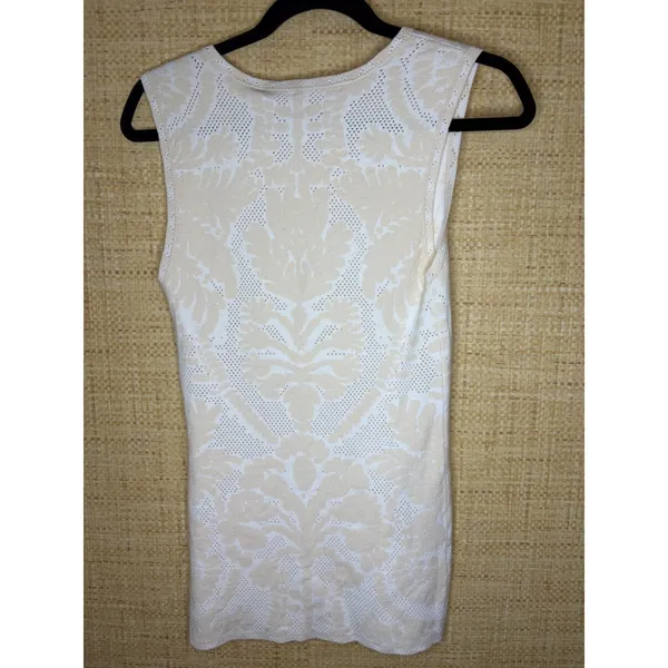 Marie‎ Oliver Melba Tank Opal Damask Jacquard Pointelle Knit Top M - Image 7