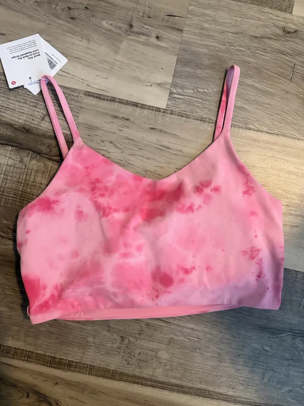 Lululemon Bend this front to back bra cami spaghetti straps A-C Strawberry Smoothie S/M NWT - Image 5
