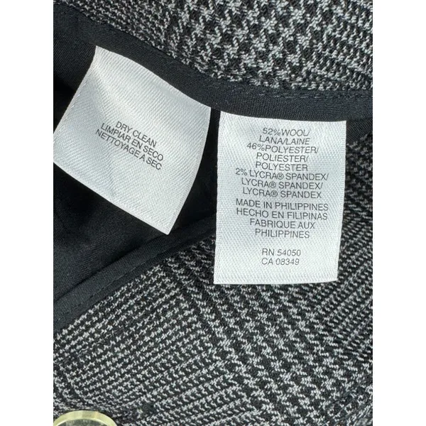 Jones‎ New York Signature Petite 10P Houndstooth Pants Wool Blend Bootcut Career - Image 6