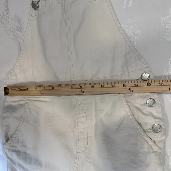 Free People Women's Size-0 Torn Up Jumper Dress‎ Skirt Overall White - Image 5