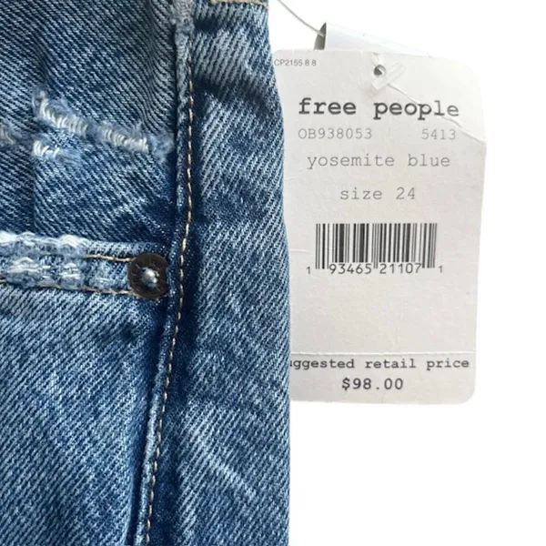 Free Free People High-Waist Lita Distressed Jeans NWT - Image 8