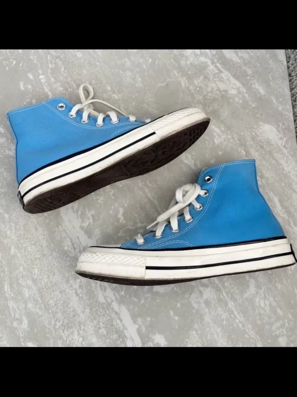 Converse Chuck 70 Vintage Canvas Hi-Top sneaker in University Blue- Woman’s 6 - Image 3