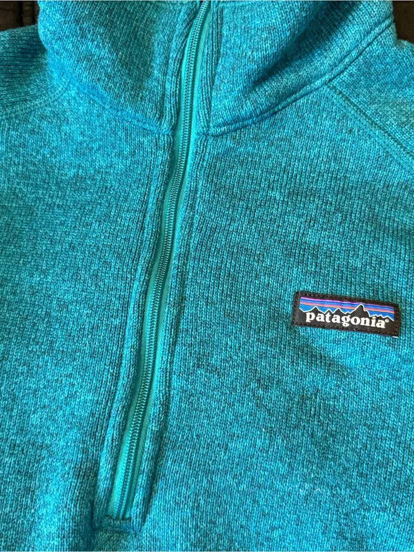 Patagonia Teal Half-Zip Turtleneck Pullover - Image 3