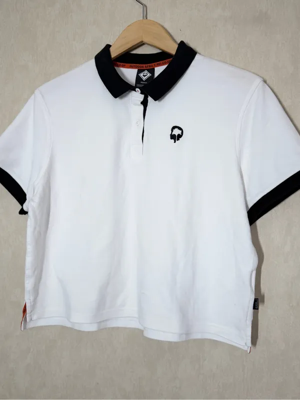 REI Co-op + Outdoor Afro Women’s Polo Shirt Shortsleeve in White M - Image 3