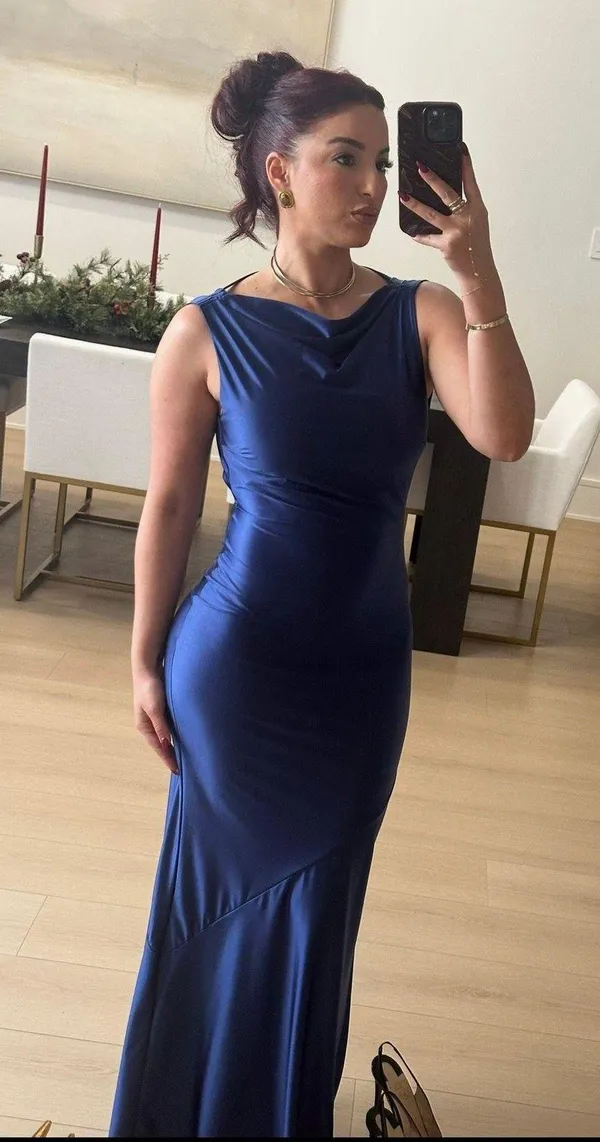 Blue Maxi Dress Small - Image 3
