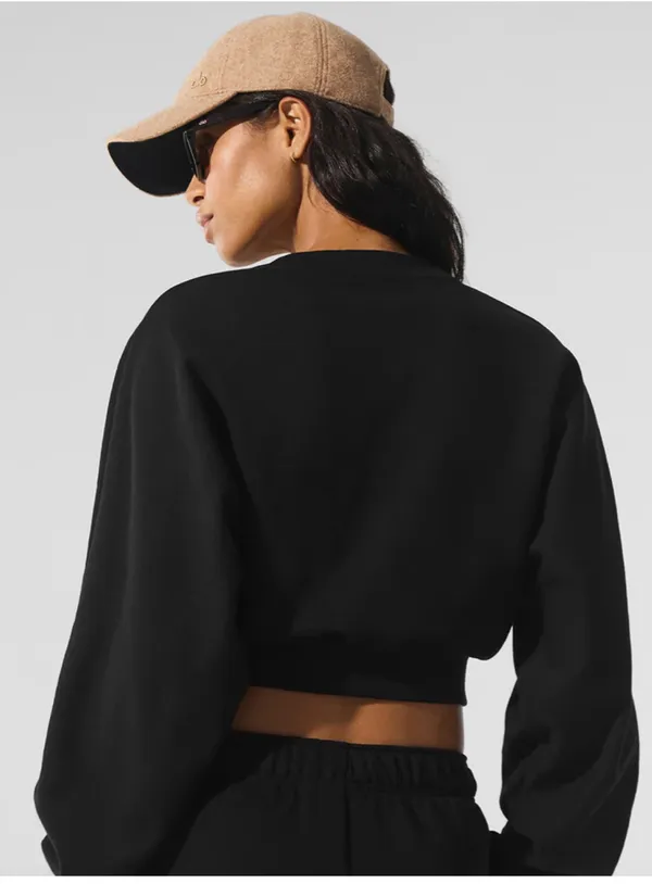 Alo Cropped Accolade Crewneck - Image 2