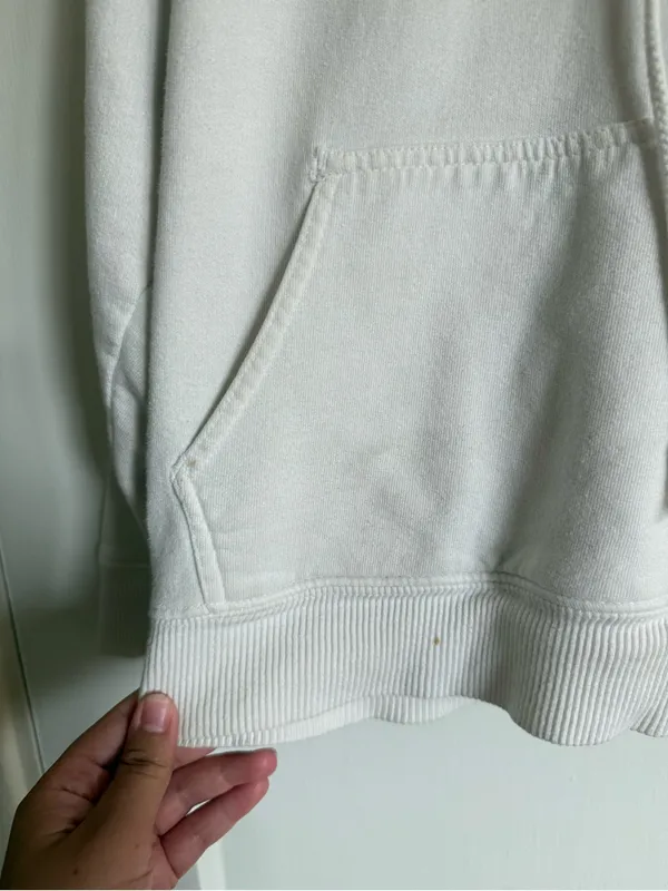 Brandy Melville Cream Pullover Hoodie - Image 4