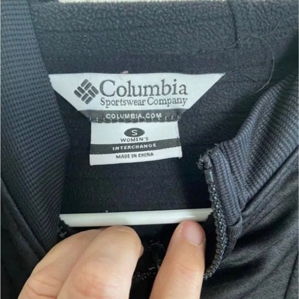 Columbia black hooded LIGHTWEIGHT zip up SMALL Sporty Gorpcore - Image 5
