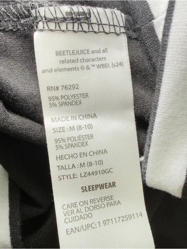 Beetlejuice Medium‎ Nostalgia Lounge Sleep Shirt Whimsical Goth Soft Grunge - Image 11