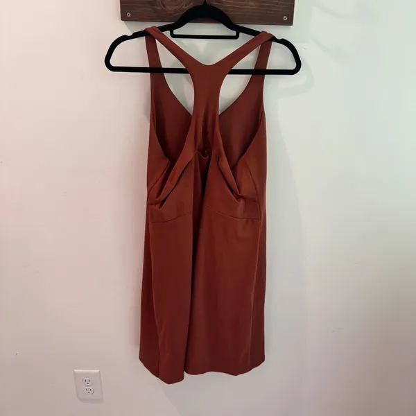 Girlfriend Collective Lola V Nwck Dress with Built-in Shorts‎ Mahogany 4XL - Image 3