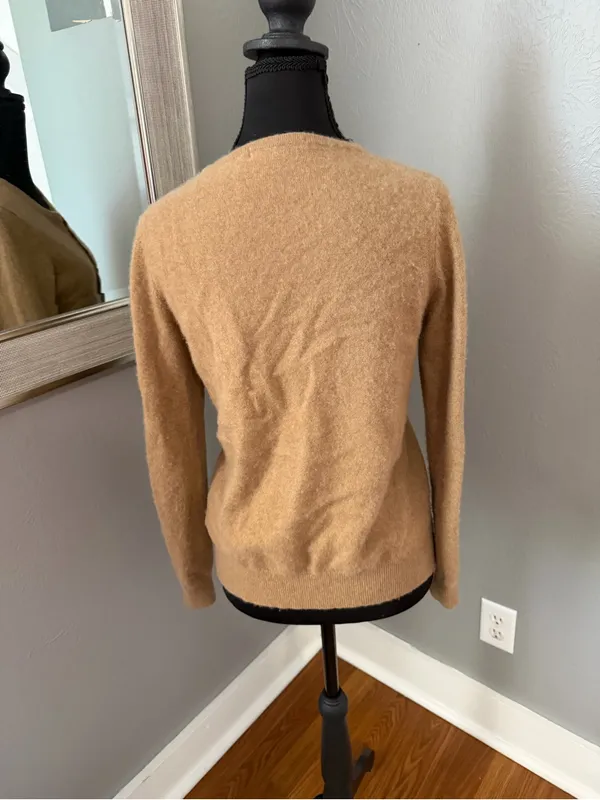 Boden x Anthropologie Cashmere Preppy Cardigan Camel 4. - Image 6
