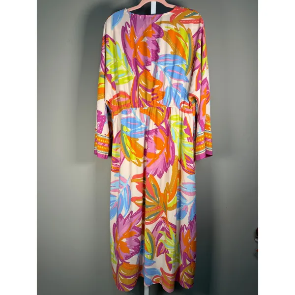 Emma & Michele XL Tropical Floral Boho Resort Maxi Dress Bell Sleeve‎ - Image 7