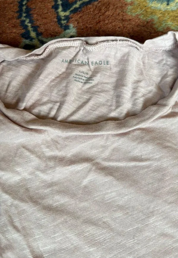 American Eagle Long Sleeve Tissue This Cotton T - Image 2