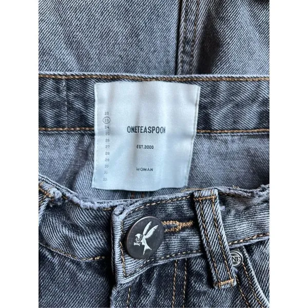 One‎ Teaspoon High Waist Dark Gray 2020 Mini Skirt - Image 3