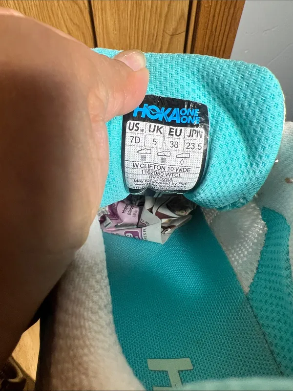 Hoka Women's White & Teal Running Sneakers - Image 4