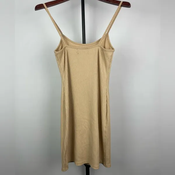 Urban‎ Outfitters Nude Tan Mia Ribbed Knit Bodycon Mini Dress - Image 3