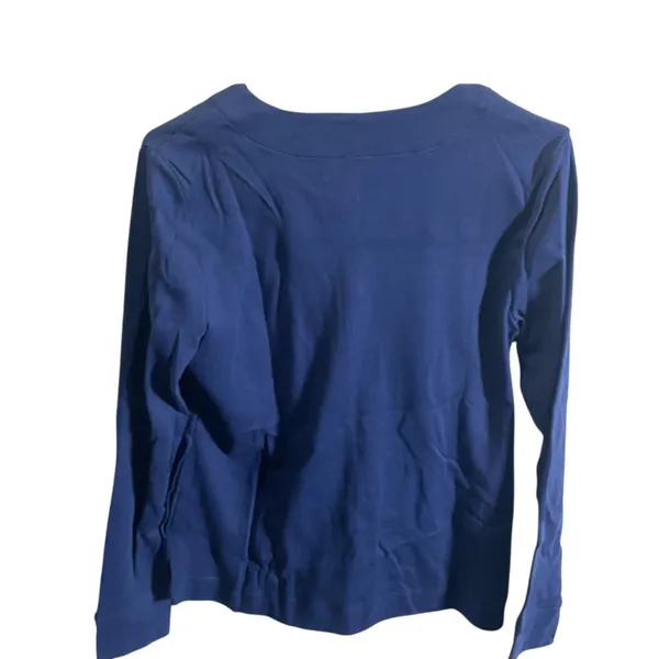 Isaac Mizrahi Live Cardigan XS Navy Blue Button-Up Long‎ Sleeve - Image 4