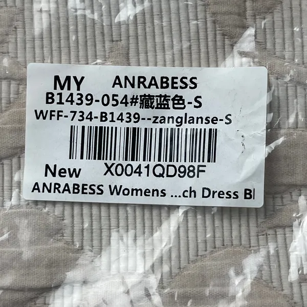 ANRABESS Women's Navy Blue Crochet Mesh Maxi Dress Beach‎ Cover Up New - Image 8