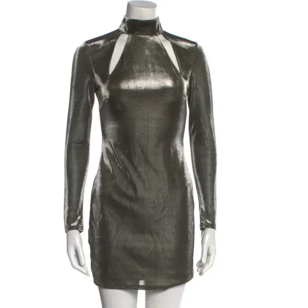 Revolve MISHA Tamika metallic mini dress - Image 4