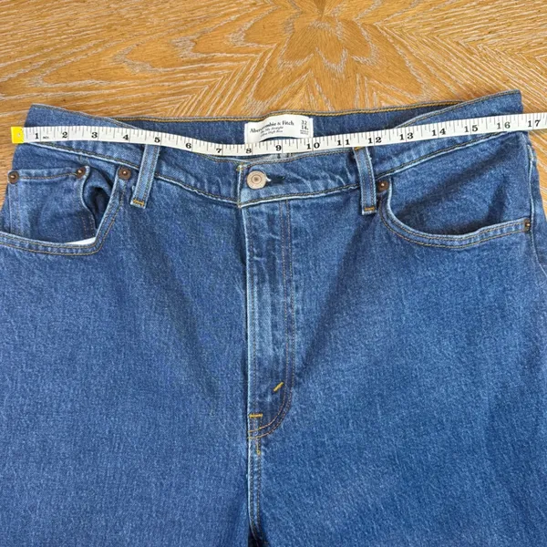 Abercrombie & Fitch The '90s Straight Ultra‎ High Rise Jeans Size 32/14R - Image 7