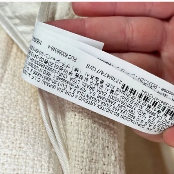 Zara Cream Textured Oversized Long Coat(XS) - Image 8