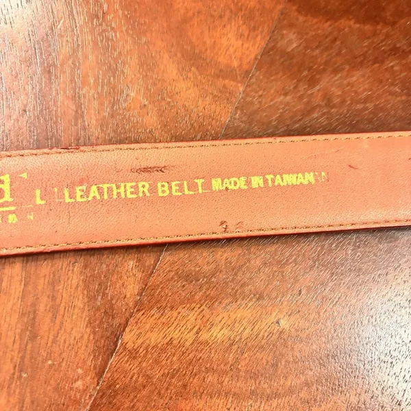 Harve' Benard‎ Red Leather Belt Silver Western Concho Buckle Large 39" Statement - Image 5