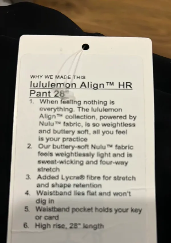Lululemon Black Align Leggings 28” - Image 5