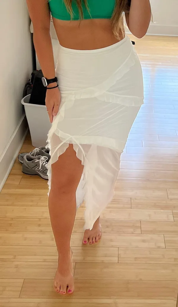 Princess Polly White Ruffle Skirt - Image 7