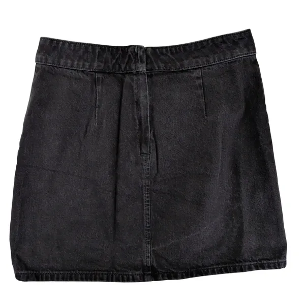 Madewell Womens Black Denim A-Line Mini Skirt Size 28‎ NF949 High Rise Cotton - Image 2