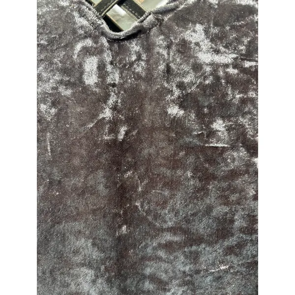 American Eagle Women's Crushed Velvet Cami Women's Size L Strappy Neck Black - Image 2