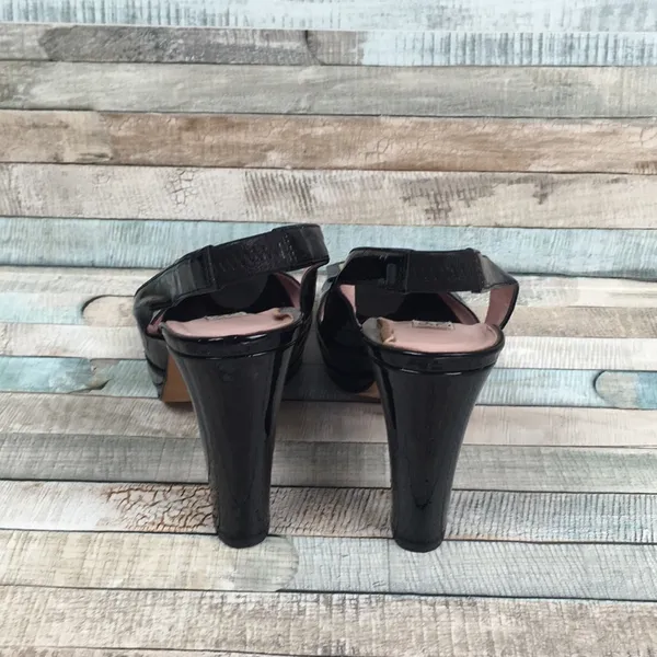 Isaac Mizrahi Black Patent Leather Slingbacks - Image 4