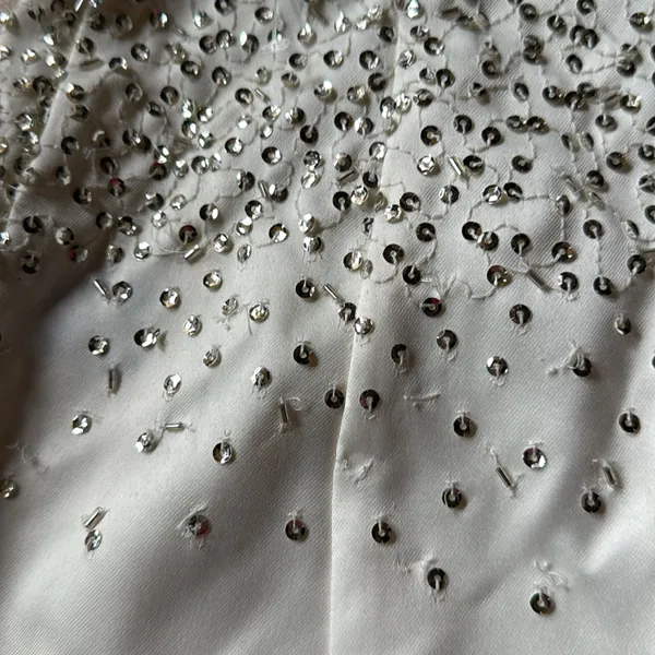 NBD Gracy Mini Dress in White & Silver - Image 7