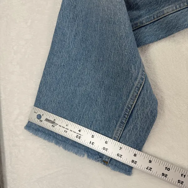 Reformation Montauk Jeans Light Wash High Rise Wide Leg‎ Crop Size 25 - Image 8
