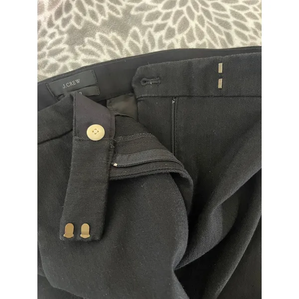 J.Crew Ryder Black Slim Straight Pants Womens‎ 10 Mid Rise Work Trousers Office - Image 5