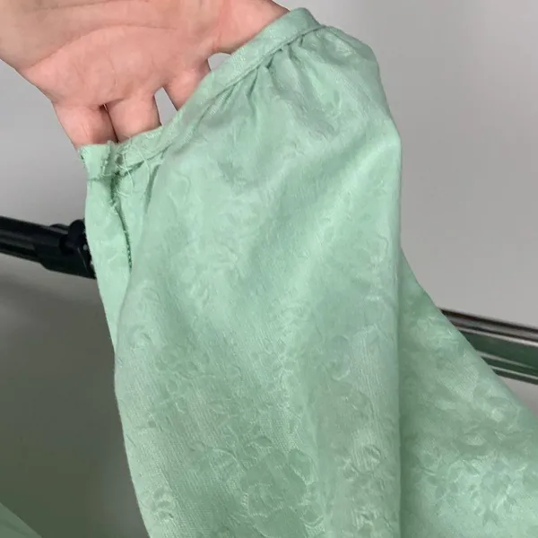 Vintage Green Robe Nightgown Dress Size M - Image 3
