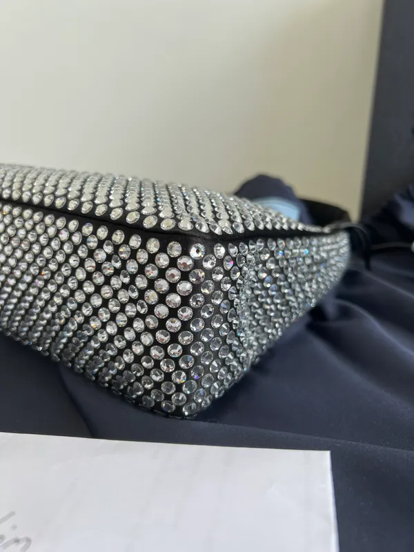 Prada NWT  Crystal Re Edition 2000 Bag In Black - Image 7
