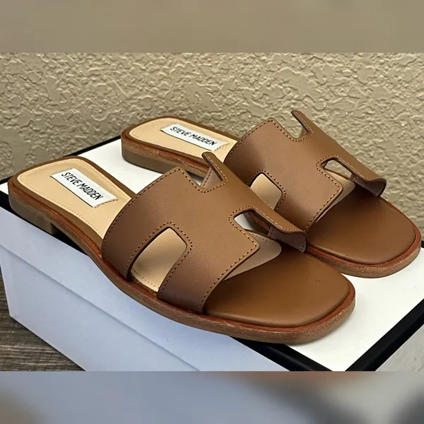 Steve Madden Women’s Hadyn Cognac Color Sandals Size -6M - Image 6