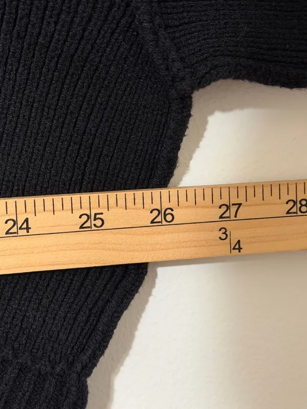 Free People Easy Street Crop Pullover Sweater Size Small Black Oversized Knit - Image 9
