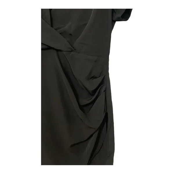 Cider Collar Black Wrap Mini Dress Size L - Image 4