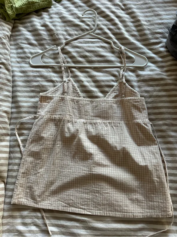Brandy Melville light pink gingham camisole - Image 4