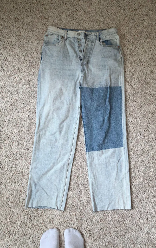 PacSun Dad Jeans With Denim Patches - Image 3