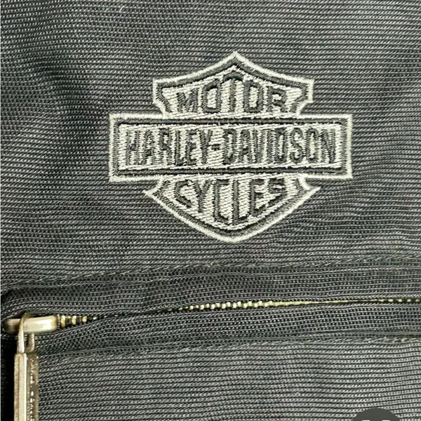 Harley Davidson Vintage Womens Nylon Parka Jacket Black Size XL - Image 6