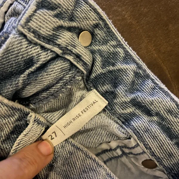 Pacsun High Rise Denim Festival Jean Shorts Size 27 Coachella - Image 4