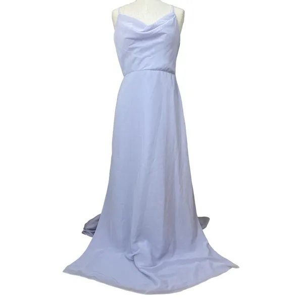 Revelry Nadia Chiffon Dress Light Lavender Size 8 NWT Bridesmaid Wedding Guest - Image 3