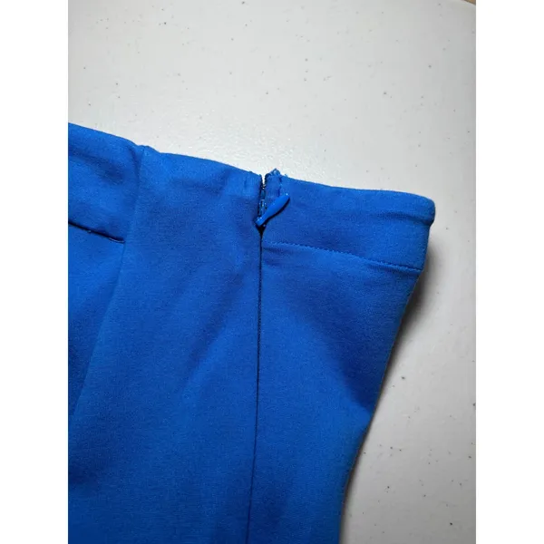 Hollister Royal Blue Strapless Skater Skirt Dress Large Corset Top‎ Stretch - Image 9
