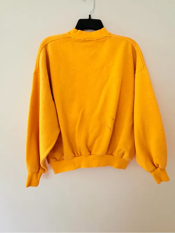 Polo Ralph Lauren Women's Yellow Vintage Fleece Logo, size XS - Image 4