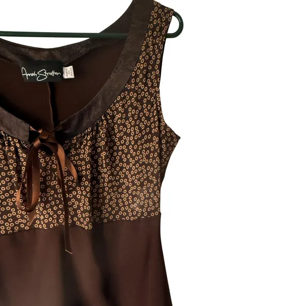 Annah‎ Stretton Vintage Y2k Small Sleeveless Bow Circle Print Babydoll Top - Image 2